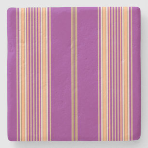 Porta-copo De Pedra Roxo e Ecru, Porta copos de Stripes Square