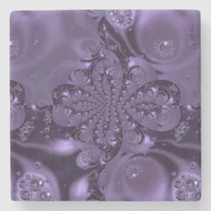 Porta-copo De Pedra Roxo Líquido Roxo Elegante