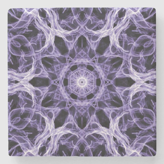 Porta-copo De Pedra Roxo Roxo-Gótico Fractal (Frente)