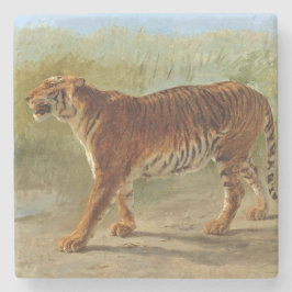 Porta-copo De Pedra Royal Tiger Marching (por Rosa Bonheur)