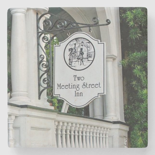 Porta-copo De Pedra Rua 2 da Reunião, Charleston, (Frente)