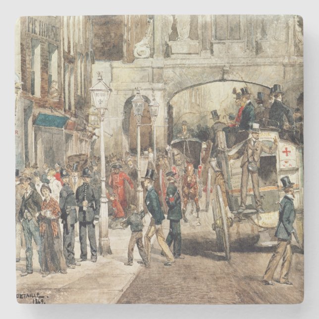 Porta-copo De Pedra Rua de Londres, 1869 (Frente)