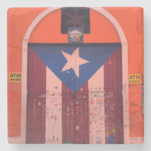 Porta-copo De Pedra Rua do Antigo San Juan, PR - Bandeira Porto-Riquen