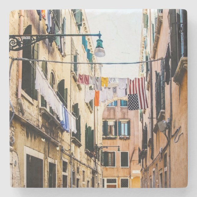 Porta-copo De Pedra Rua estreita de Veneza (Frente)