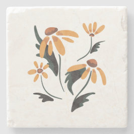 Porta-copo De Pedra Rudbeckia Hirta Flores Estéticas Susan De Olhos Ne