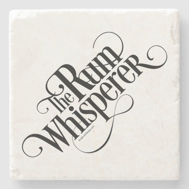 Porta-copo De Pedra Rum Whisperer (Frente)