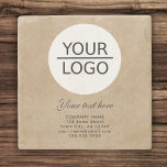 Porta-copo De Pedra Rustic Adicione sua Promoção de Texto Personalizad<br><div class="desc">Rustic Adicione seu logotipo com a Porta copos do Promocional da empresa de texto personalizado. Insira seu logotipo no modelo e personalize o texto,  o nome da empresa,  o endereço e as informações de contato. Promoção de negócios ou oferta para seus clientes e parceiros comerciais.</div>