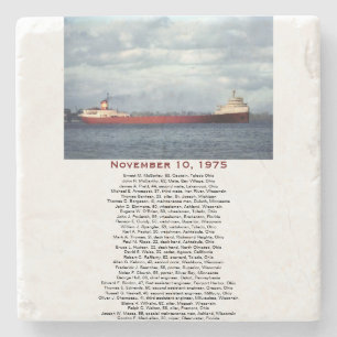 Porta-copo De Pedra S.S. Edmund Fitzgerald Stone Coaster