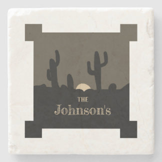 Porta-copo De Pedra Saguaro Sunset Coaster