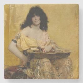 Porta-copo De Pedra Salomé (Retrato feminino) (por Henri Regnault)