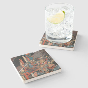 Porta-copo De Pedra Samurai Hero Minamoto no Yorimitsu