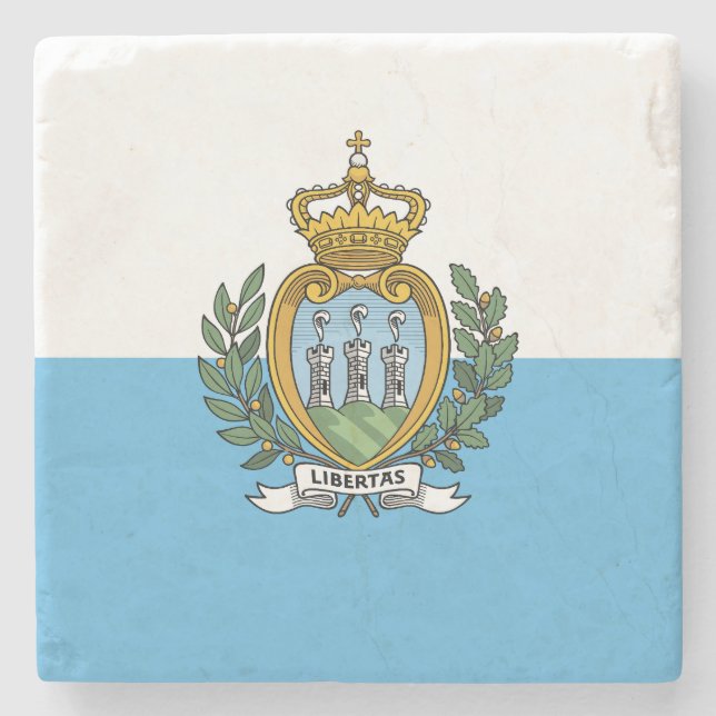 Porta-copo De Pedra San Marino Flag (Frente)