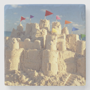 Porta-copo De Pedra Sandcastle na praia