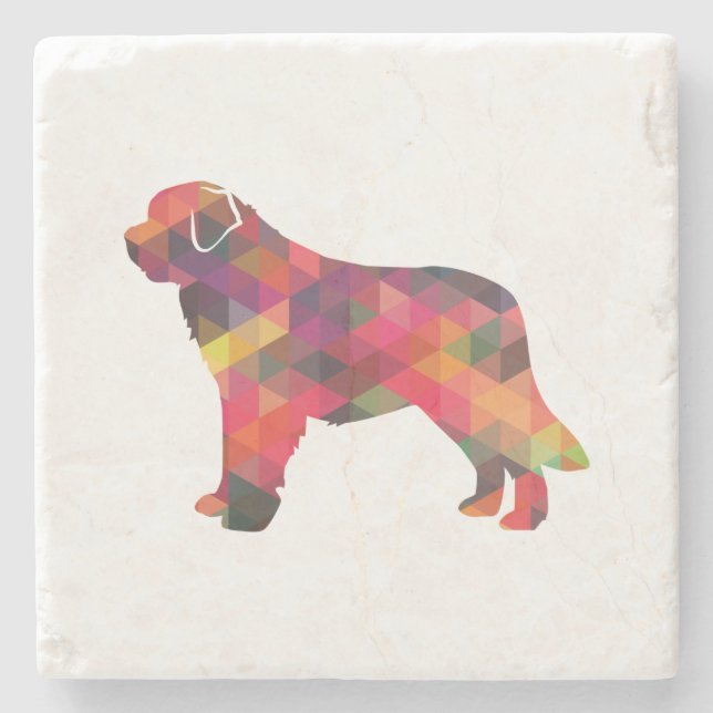 Porta-copo De Pedra Santo Bernard Geo Silhouette Multi (Frente)