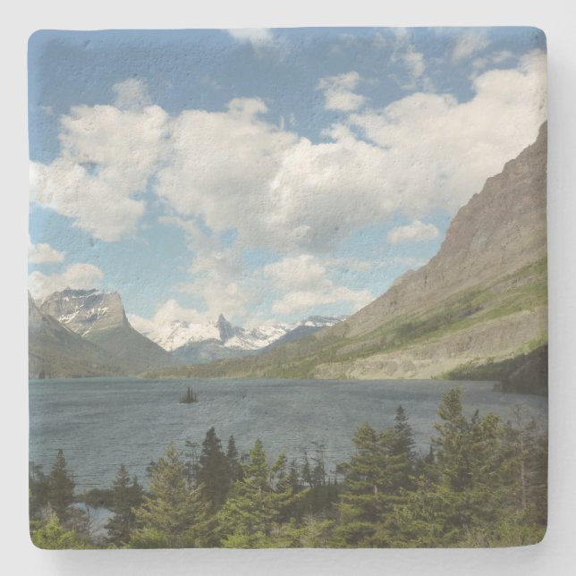 Porta-copo De Pedra Santo Mary Lake II no Glacier National Park (Frente)