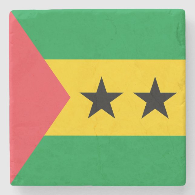 Porta-copo De Pedra Sao Tome and Principe Flag (Frente)