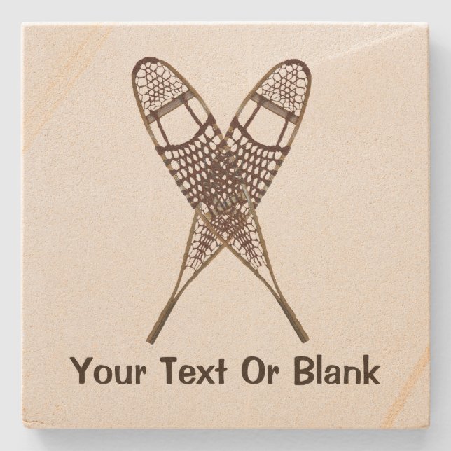 Porta-copo De Pedra Sapatos de neve (Frente)