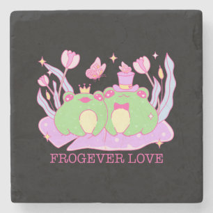 Porta-copo De Pedra Sapo Bonito - Amor Frogever