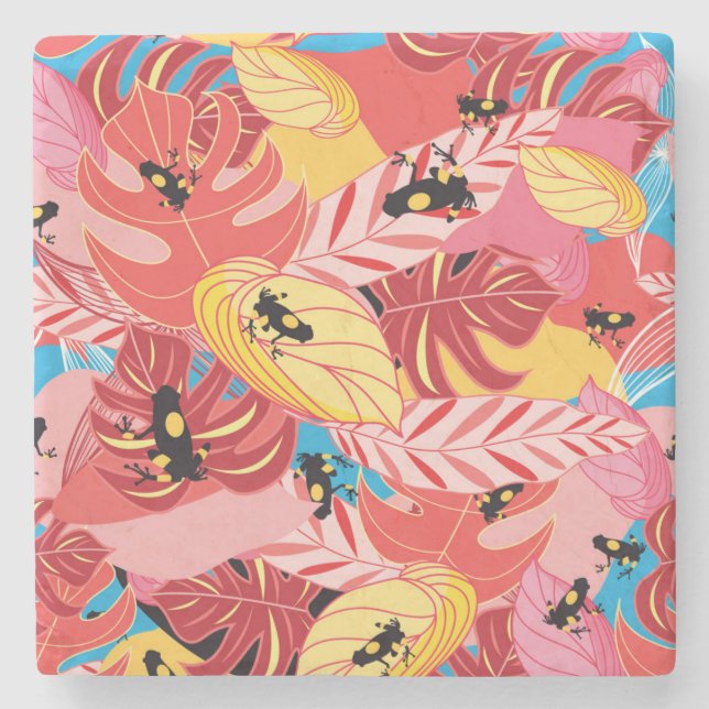 Porta-copo De Pedra Sapos da selva (Frente)