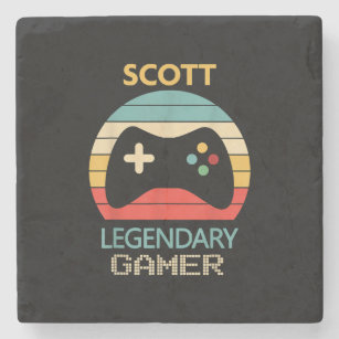 Porta-copo De Pedra Scott Name Gift - Gamer Legendário Personalizado
