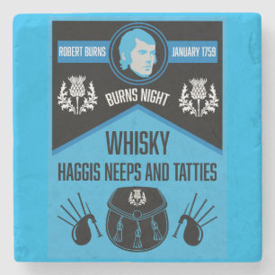 Porta-copo De Pedra Scottish Burns Night Super