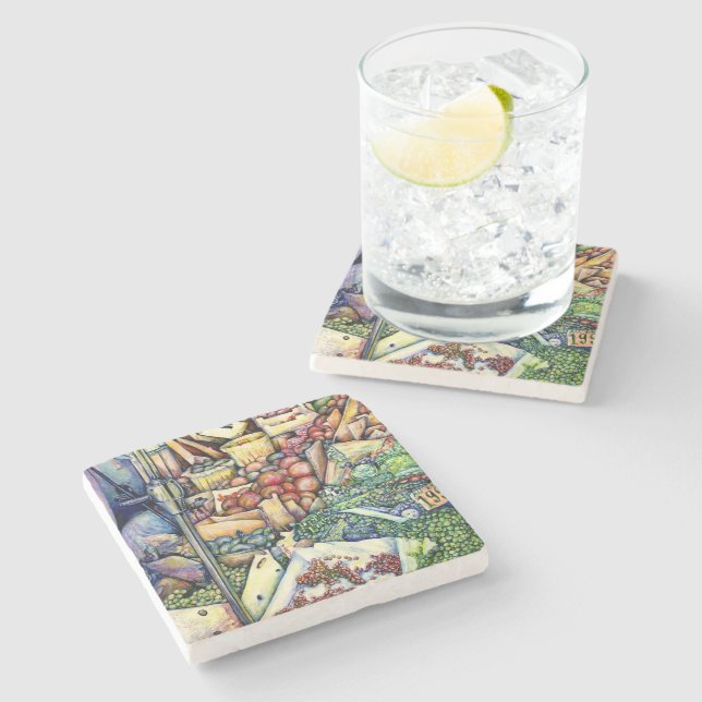 Porta-copo De Pedra Se Deus tivesse melhorado, ela teria mantido (Lateral)