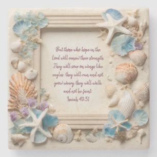 Porta-copo De Pedra Seashell Dreams Frame Trivet