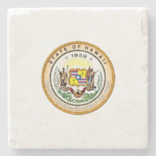 Porta-copo De Pedra Selo do estado de Havaí