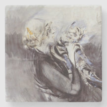 Senhora com um gato de Cinza (por Giovanni Boldini