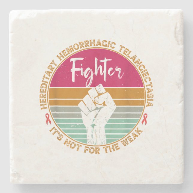 Porta-copo De Pedra Sensibilização para a telangiectasia hemorrágica h (Frente)