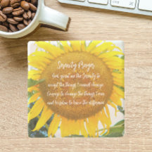 Serenity Prayer Amarelo Sunflower
