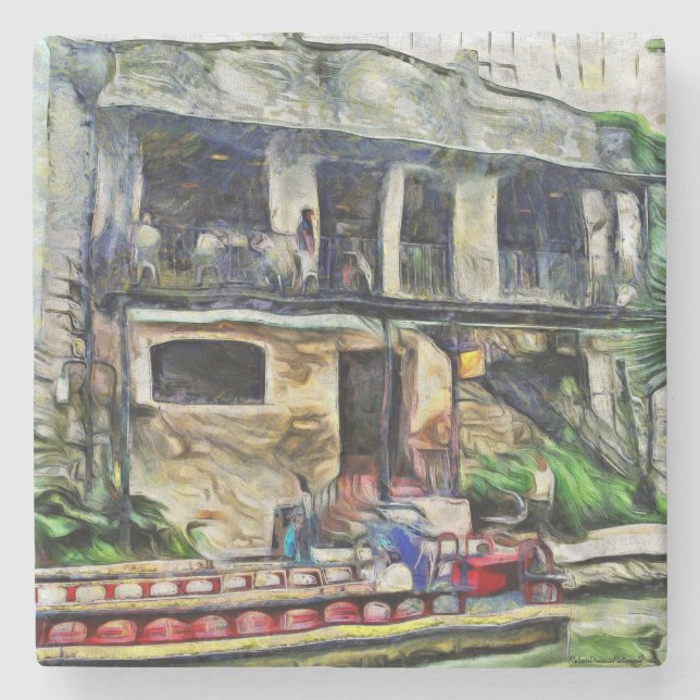 Porta-copo De Pedra Série San Antonio Riverwalk