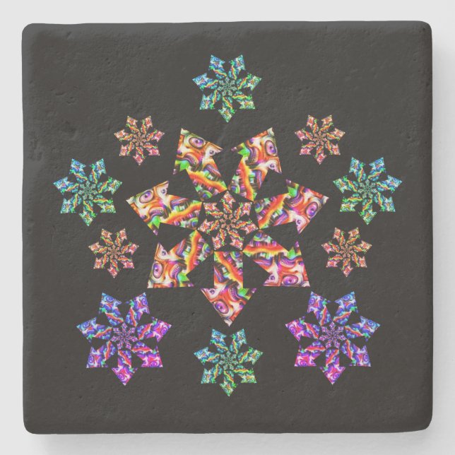 Porta-copo De Pedra Sete louvas-a-deus da estrela (Frente)