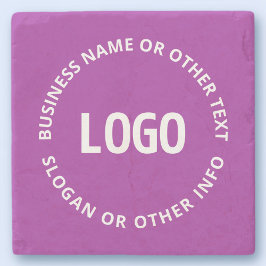 Porta-copo De Pedra Seu logotipo e texto personalizável | Violeta Roxo
