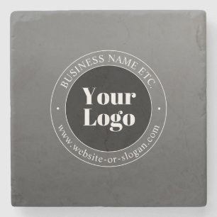Porta-copo De Pedra Seu logotipo ou design de negócios & texto editáve
