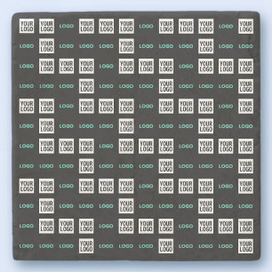 Porta-copo De Pedra Seu logotipo ou imagem   Padrão Zig Zag com duas i