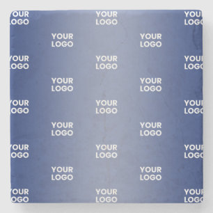 Porta-copo De Pedra Seu logotipo Simples Repetição do Marinho de logot