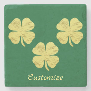 Porta-copo De Pedra Shamrocks ouro Thunder_Cove