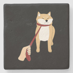 Porta-copo De Pedra Shiba inu design engraçada para cães não