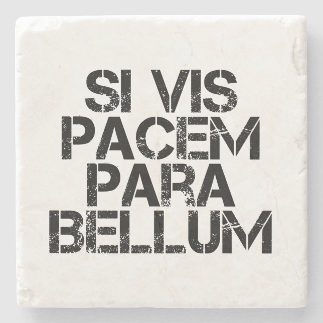 Porta-copo De Pedra Si Vis Pacem Para Bellum (Frente)