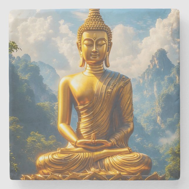 Porta-copo De Pedra Siam's Golden Soul (Frente)