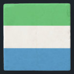 Porta-copo De Pedra Sierra Leone Flag<br><div class="desc">Patriotic flag of Sierra Leone.</div>