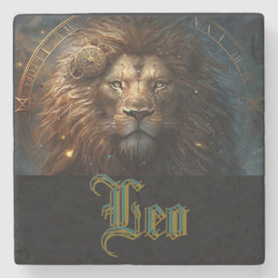 Porta-copo De Pedra Signo Zodiacal de Leão