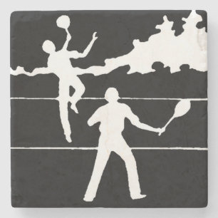 Porta-copo De Pedra Silhouette Tênis de Retro