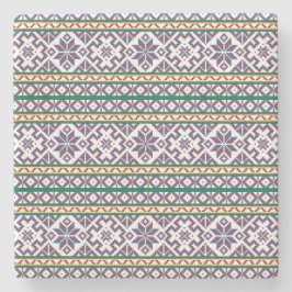 Porta-copo De Pedra Símbolo antigo multicolorido tribal design de arte