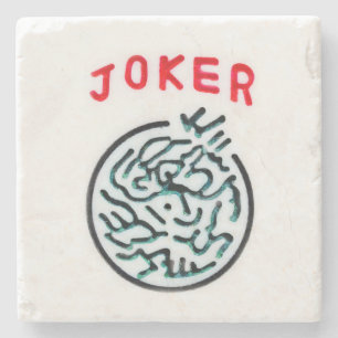 Porta-copo De Pedra Símbolo de jogo MahJong azulejo
