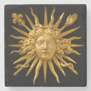 Porta-copo De Pedra Símbolo de Luís XIV o Rei Sol