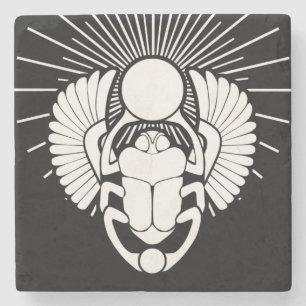 Porta-copo De Pedra Símbolo Egípcio de Scarab Winged
