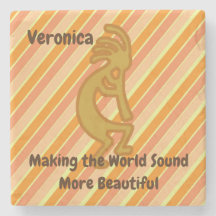 Símbolo Kokopelli Leitor de Flutos com Faixa Laran