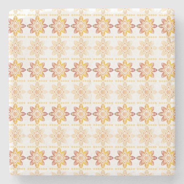 Porta-copo De Pedra Símbolo sun letão tradicional design VIII geométri (Frente)